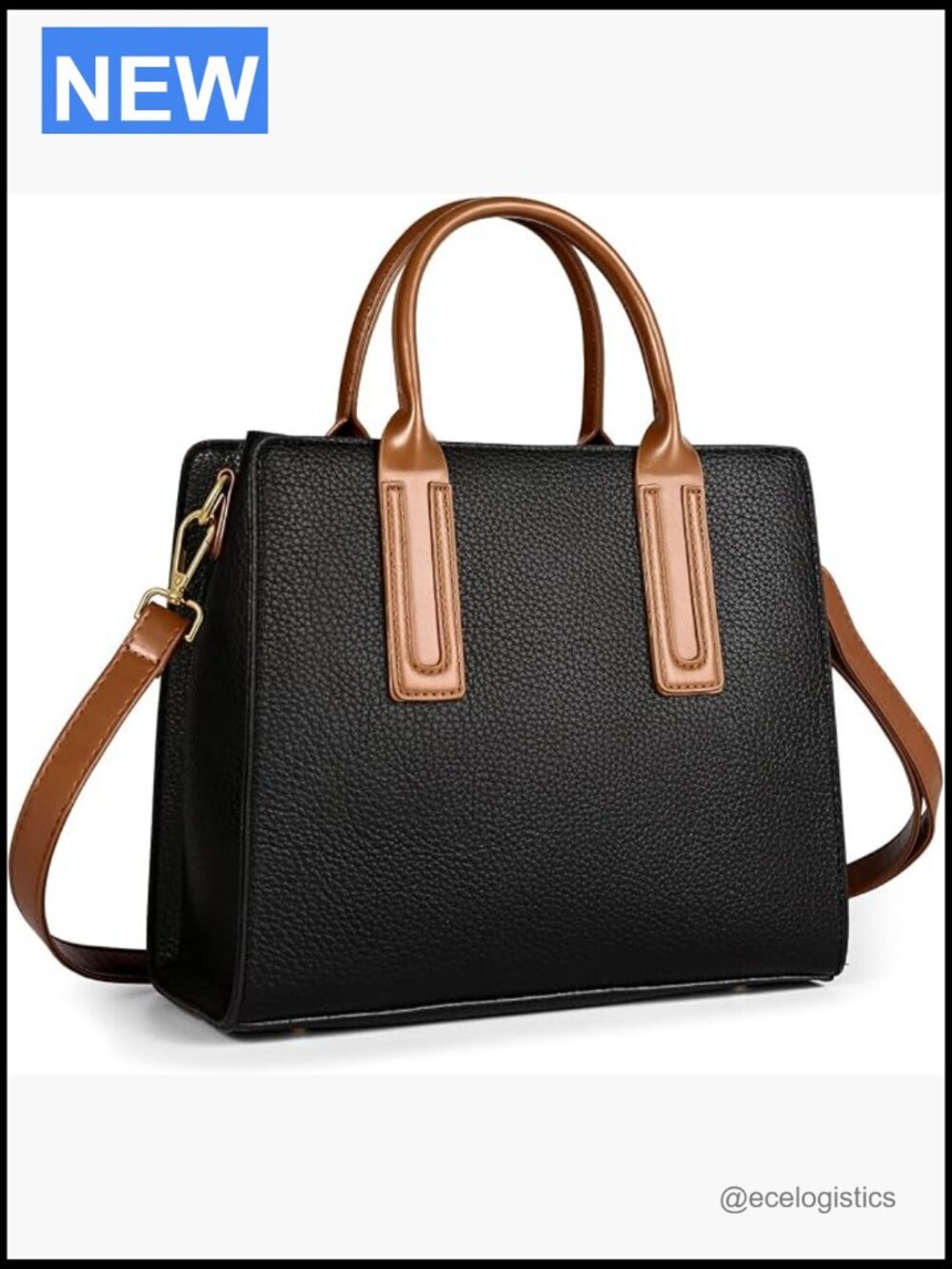 Women's Leather Satchel Tote Crossbody Handbag with Zipper